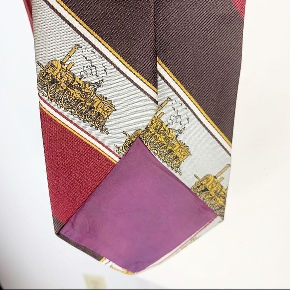 🚂 • Trains VINTAGE Londonaire unique 70s TIE • 🚂 - Picture 4 of 7